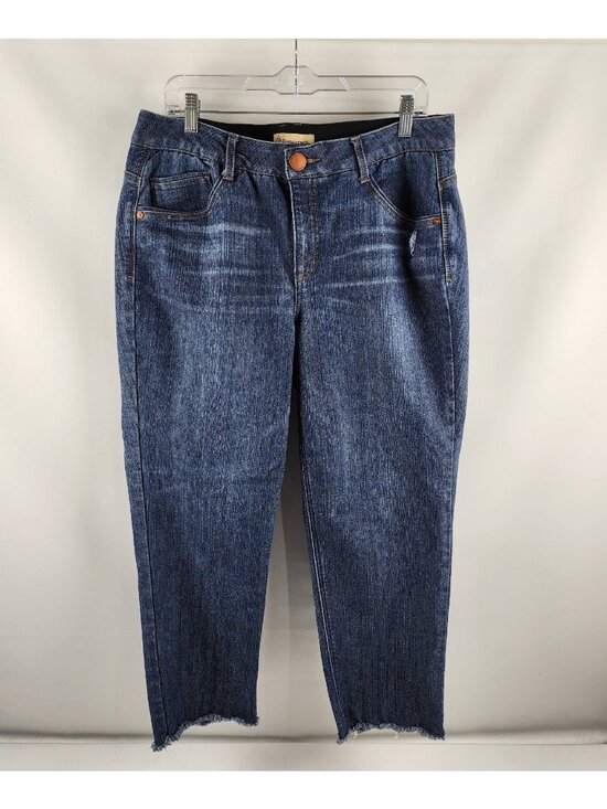 Democracy Denim - Democracy Jeans Women 16W Blue AB Technology Skyrise Frayed Hem Denim (33x25)